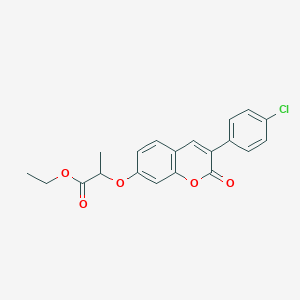 ethyl 2-{[3-(4-chlorophenyl)-2-oxo-2H-chromen-7-yl]oxy}propanoate