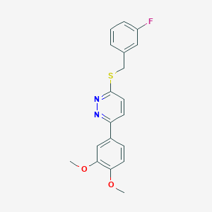 3-(3,4-Dimethoxyphenyl)-6-((3-fluorobenzyl)thio)pyridazine
