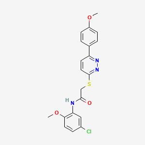 molecular formula C20H18ClN3O3S B3408343 N-(5-chloro-2-methoxyphenyl)-2-{[6-(4-methoxyphenyl)pyridazin-3-yl]sulfanyl}acetamide CAS No. 872688-92-1