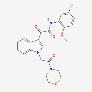 molecular formula C23H22ClN3O5 B3408352 N-(5-chloro-2-methoxyphenyl)-2-{1-[2-(morpholin-4-yl)-2-oxoethyl]-1H-indol-3-yl}-2-oxoacetamide CAS No. 872857-57-3