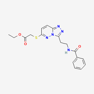 Ethyl 2-((3-(2-benzamidoethyl)-[1,2,4]triazolo[4,3-b]pyridazin-6-yl)thio)acetate
