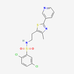 2,5-dichloro-N-(2-(4-methyl-2-(pyridin-3-yl)thiazol-5-yl)ethyl)benzenesulfonamide