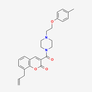 8-allyl-3-(4-(2-(p-tolyloxy)ethyl)piperazine-1-carbonyl)-2H-chromen-2-one