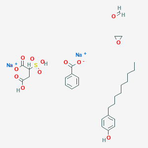 molecular formula C29H40Na2O12S B034084 disodium;formaldehyde;4-hydroxy-4-oxo-2-sulfobutanoate;4-nonylphenol;oxirane;benzoate CAS No. 104133-71-3