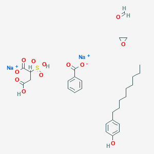Formaldehyde, polymer with 4-nonylphenol and oxirane, benzoate hydrogen sulfobutanedioate, disodium
