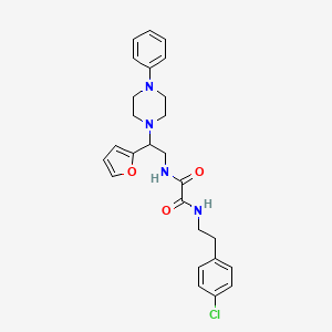 molecular formula C26H29ClN4O3 B3408422 N'-[2-(4-chlorophenyl)ethyl]-N-[2-(furan-2-yl)-2-(4-phenylpiperazin-1-yl)ethyl]ethanediamide CAS No. 877631-48-6