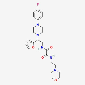 molecular formula C24H32FN5O4 B3408441 N-{2-[4-(4-fluorophenyl)piperazin-1-yl]-2-(furan-2-yl)ethyl}-N'-[2-(morpholin-4-yl)ethyl]ethanediamide CAS No. 877632-26-3