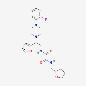 molecular formula C23H29FN4O4 B3408505 N'-{2-[4-(2-fluorophenyl)piperazin-1-yl]-2-(furan-2-yl)ethyl}-N-[(oxolan-2-yl)methyl]ethanediamide CAS No. 877633-16-4