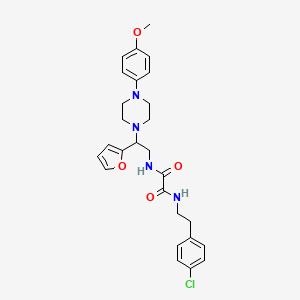 molecular formula C27H31ClN4O4 B3408539 N'-[2-(4-chlorophenyl)ethyl]-N-[2-(furan-2-yl)-2-[4-(4-methoxyphenyl)piperazin-1-yl]ethyl]ethanediamide CAS No. 877633-86-8