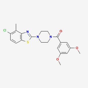 molecular formula C21H22ClN3O3S B3408830 5-Chloro-2-[4-(3,5-dimethoxybenzoyl)piperazin-1-yl]-4-methyl-1,3-benzothiazole CAS No. 886917-98-2