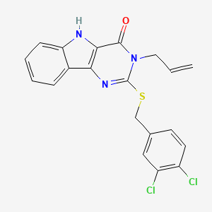 B3408924 3-allyl-2-((3,4-dichlorobenzyl)thio)-3H-pyrimido[5,4-b]indol-4(5H)-one CAS No. 887218-02-2