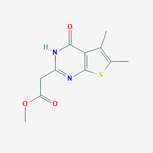Methyl 2-(5,6-dimethyl-4-oxo-3,4-dihydrothieno[2,3-d]pyrimidin-2-yl)acetate