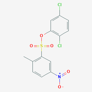 molecular formula C13H9Cl2NO5S B3409066 2,5-Dichlorophenyl 2-methyl-5-nitrobenzene-1-sulfonate CAS No. 889787-54-6