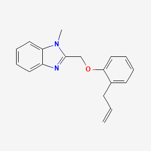 molecular formula C18H18N2O B3409143 1-methyl-2-{[2-(prop-2-en-1-yl)phenoxy]methyl}-1H-1,3-benzodiazole CAS No. 891040-27-0