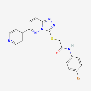 molecular formula C18H13BrN6OS B3409161 N-(4-bromophenyl)-2-{[6-(pyridin-4-yl)-[1,2,4]triazolo[4,3-b]pyridazin-3-yl]sulfanyl}acetamide CAS No. 891110-75-1