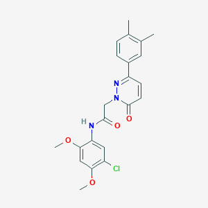 molecular formula C22H22ClN3O4 B3409185 N-(5-chloro-2,4-dimethoxyphenyl)-2-[3-(3,4-dimethylphenyl)-6-oxo-1,6-dihydropyridazin-1-yl]acetamide CAS No. 891393-50-3
