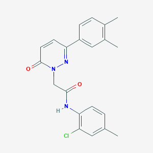 molecular formula C21H20ClN3O2 B3409193 N-(2-chloro-4-methylphenyl)-2-[3-(3,4-dimethylphenyl)-6-oxo-1,6-dihydropyridazin-1-yl]acetamide CAS No. 891393-78-5