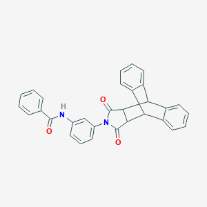 molecular formula C31H22N2O3 B340923 N-[3-(16,18-dioxo-17-azapentacyclo[6.6.5.0~2,7~.0~9,14~.0~15,19~]nonadeca-2,4,6,9,11,13-hexaen-17-yl)phenyl]benzamide (non-preferred name) 