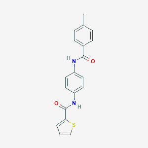 molecular formula C19H16N2O2S B340927 N-[4-(4-METHYLBENZAMIDO)PHENYL]THIOPHENE-2-CARBOXAMIDE 