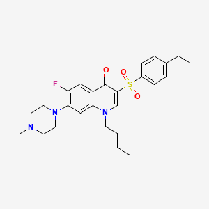 molecular formula C26H32FN3O3S B3409467 1-butyl-3-(4-ethylbenzenesulfonyl)-6-fluoro-7-(4-methylpiperazin-1-yl)-1,4-dihydroquinolin-4-one CAS No. 892771-34-5