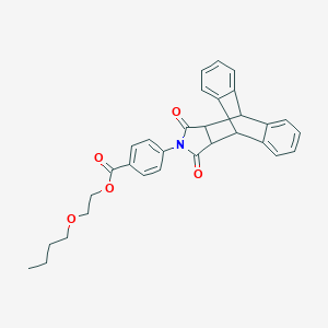 molecular formula C31H29NO5 B340951 2-Butoxyethyl 4-(16,18-dioxo-17-azapentacyclo[6.6.5.0~2,7~.0~9,14~.0~15,19~]nonadeca-2,4,6,9,11,13-hexaen-17-yl)benzoate (non-preferred name) 