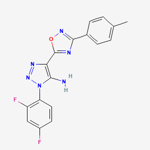 molecular formula C17H12F2N6O B3409521 1-(2,4-difluorophenyl)-4-[3-(4-methylphenyl)-1,2,4-oxadiazol-5-yl]-1H-1,2,3-triazol-5-amine CAS No. 892776-04-4