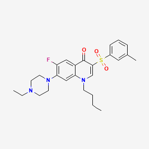 1-butyl-7-(4-ethylpiperazin-1-yl)-6-fluoro-3-(m-tolylsulfonyl)quinolin-4(1H)-one