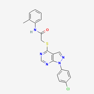 2-((1-(4-chlorophenyl)-1H-pyrazolo[3,4-d]pyrimidin-4-yl)thio)-N-(o-tolyl)acetamide