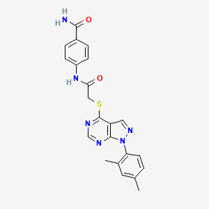 4-(2-((1-(2,4-dimethylphenyl)-1H-pyrazolo[3,4-d]pyrimidin-4-yl)thio)acetamido)benzamide