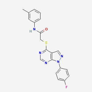 2-((1-(4-fluorophenyl)-1H-pyrazolo[3,4-d]pyrimidin-4-yl)thio)-N-(m-tolyl)acetamide