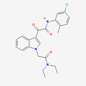 2-(3-{[(5-chloro-2-methylphenyl)carbamoyl]carbonyl}-1H-indol-1-yl)-N,N-diethylacetamide