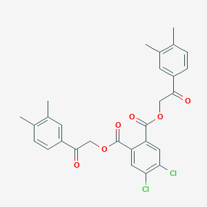 molecular formula C28H24Cl2O6 B340974 Bis[2-(3,4-dimethylphenyl)-2-oxoethyl] 4,5-dichlorobenzene-1,2-dicarboxylate 