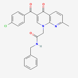 molecular formula C25H20ClN3O3 B3409897 N-benzyl-2-[3-(4-chlorobenzoyl)-7-methyl-4-oxo-1,4-dihydro-1,8-naphthyridin-1-yl]acetamide CAS No. 894914-14-8