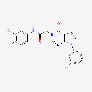 molecular formula C20H15Cl2N5O2 B3409944 N-(3-chloro-4-methylphenyl)-2-[1-(3-chlorophenyl)-4-oxo-1H,4H,5H-pyrazolo[3,4-d]pyrimidin-5-yl]acetamide CAS No. 895020-07-2