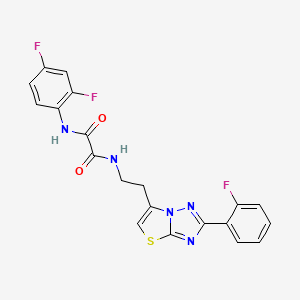 molecular formula C20H14F3N5O2S B3410163 N'-(2,4-difluorophenyl)-N-{2-[2-(2-fluorophenyl)-[1,2,4]triazolo[3,2-b][1,3]thiazol-6-yl]ethyl}ethanediamide CAS No. 895793-16-5