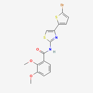 molecular formula C16H13BrN2O3S2 B3410222 N-[4-(5-bromothiophen-2-yl)-1,3-thiazol-2-yl]-2,3-dimethoxybenzamide CAS No. 896010-87-0