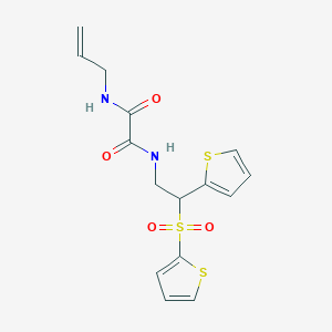 molecular formula C15H16N2O4S3 B3410256 N-(prop-2-en-1-yl)-N'-[2-(thiophen-2-yl)-2-(thiophene-2-sulfonyl)ethyl]ethanediamide CAS No. 896333-91-8