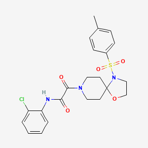 molecular formula C22H24ClN3O5S B3410337 N-(2-chlorophenyl)-2-[4-(4-methylbenzenesulfonyl)-1-oxa-4,8-diazaspiro[4.5]decan-8-yl]-2-oxoacetamide CAS No. 896376-10-6