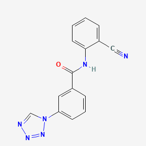 molecular formula C15H10N6O B3410402 N-(2-cyanophenyl)-3-(1H-1,2,3,4-tetrazol-1-yl)benzamide CAS No. 896904-00-0