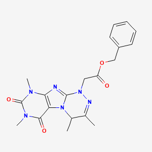 molecular formula C20H22N6O4 B3410628 benzyl 2-(3,4,7,9-tetramethyl-6,8-dioxo-4H-purino[8,7-c][1,2,4]triazin-1-yl)acetate CAS No. 898409-84-2
