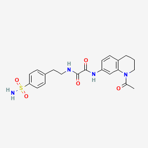 molecular formula C21H24N4O5S B3410637 N-(1-acetyl-1,2,3,4-tetrahydroquinolin-7-yl)-N'-[2-(4-sulfamoylphenyl)ethyl]ethanediamide CAS No. 898413-40-6