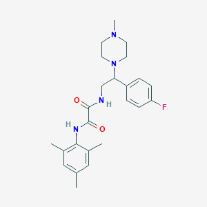 molecular formula C24H31FN4O2 B3410713 N'-[2-(4-fluorophenyl)-2-(4-methylpiperazin-1-yl)ethyl]-N-(2,4,6-trimethylphenyl)ethanediamide CAS No. 898432-25-2