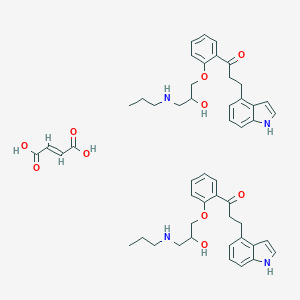 1-Propanone, 1-(2-(2-hydroxy-3-(propylamino)propoxy)phenyl)-3-(1H-indo l-4-yl)-, (E)-2-butenedioate