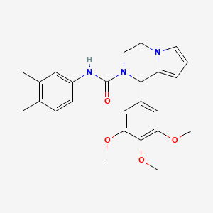 molecular formula C25H29N3O4 B3410900 N-(3,4-dimethylphenyl)-1-(3,4,5-trimethoxyphenyl)-1H,2H,3H,4H-pyrrolo[1,2-a]pyrazine-2-carboxamide CAS No. 899942-76-8