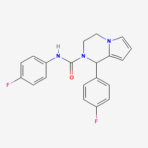 molecular formula C20H17F2N3O B3410924 N,1-bis(4-fluorophenyl)-1H,2H,3H,4H-pyrrolo[1,2-a]pyrazine-2-carboxamide CAS No. 899959-83-2