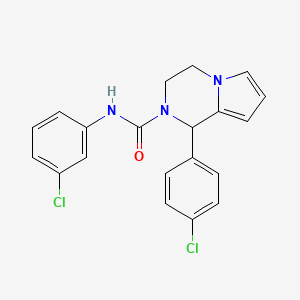 molecular formula C20H17Cl2N3O B3410931 N-(3-chlorophenyl)-1-(4-chlorophenyl)-1H,2H,3H,4H-pyrrolo[1,2-a]pyrazine-2-carboxamide CAS No. 899959-92-3