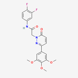 molecular formula C21H19F2N3O5 B3410990 N-(3,4-difluorophenyl)-2-[6-oxo-3-(3,4,5-trimethoxyphenyl)-1,6-dihydropyridazin-1-yl]acetamide CAS No. 899968-13-9