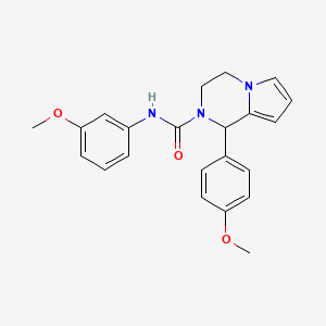 molecular formula C22H23N3O3 B3411036 N-(3-methoxyphenyl)-1-(4-methoxyphenyl)-1H,2H,3H,4H-pyrrolo[1,2-a]pyrazine-2-carboxamide CAS No. 900002-24-6