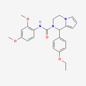 molecular formula C24H27N3O4 B3411041 N-(2,4-dimethoxyphenyl)-1-(4-ethoxyphenyl)-1H,2H,3H,4H-pyrrolo[1,2-a]pyrazine-2-carboxamide CAS No. 900002-54-2