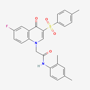 molecular formula C26H23FN2O4S B3411118 N-(2,4-dimethylphenyl)-2-[6-fluoro-3-(4-methylbenzenesulfonyl)-4-oxo-1,4-dihydroquinolin-1-yl]acetamide CAS No. 902291-73-0
